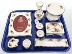 Nine items of Royal Albert Old Country Roses china