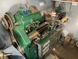Metal working lathe and machines from a private workshop