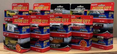 23 Action City fast wheels diecast cars in boxes