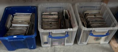 3 Boxes of 45rpm records, good mix of years 40s - 90s