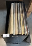 A box of records including Cliff Solo Shadows etc