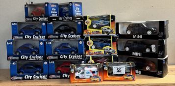 A good lot of Teamsters city cruisers 1:43, Newray mini's etc