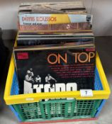 A box of LPS including Four Tops, Meatloaf etc