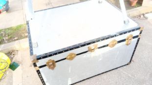 A large aluminium transportation box