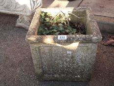 A square old planter 32 x 32cm
