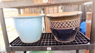 2 x clay Planters