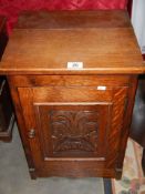 A carved door pot cupboard, COLLECT ONLY.