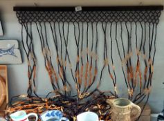 A boxed set of door curtain beads