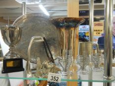 A mixed lot of silver plate.