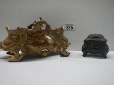 An early 20th century French planter and French jewellery box.