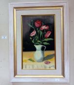 A still life painted on board signed John Robb image 22.5cm x 37cm, frame 41cm x 55cm COLLECT ONLY