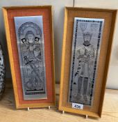 2 Stainless steel plaques of Robert The Bruce & Sir Robert Septvans. 36.5 x 15cm