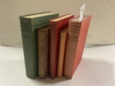 5 Vintage books on Hunting including Hunting Winds By H.Fran Wallace & Over African Jungles By