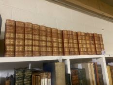 18 Volumes of The Charles Dickens Librray (1 volume Dickens Companion a/f to top of spine)