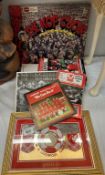 A collection of Liverpool memorabilia including Mirror, photo of Bill Shankly, books, records etc