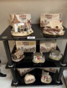 7 Lilliput lane buildings & 6 boxes