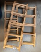 3 Folding wooden bottle stands