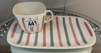 A rare vintage T.G.Green church gresley sandwich plate & saucer