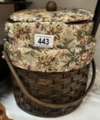 A vintage sewing box & contents