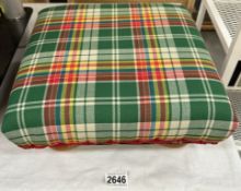 A Tartan upholstered foot stool
