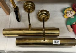 2 Brass picture wall lights