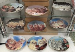 9 Danbury Mint perfect portraits of Kittens / Cats collectors plates