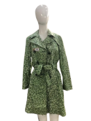 A fab trench coat in green leopard style print size 12 by 'DONNKENNY'