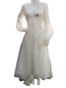 wedding dress with vail and 2x christening gowns