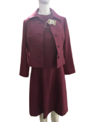 Peggy French twin set outfit, A/F including dark pink Peggy French pencil dress