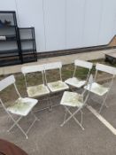 6 Ikea metal folding garden chairs