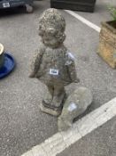 2 Concrete garden figures