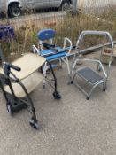 A selection of walking aids & walking sticks