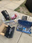 A box of assorted tools, screws etc