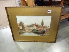 A framed & glazed watercolour
