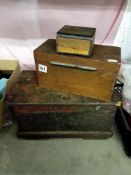 A quantity of wooden boxes