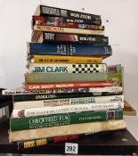 A quantity of racing car books etc.