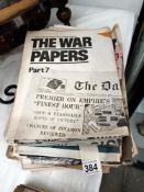 An old selection of newspapers