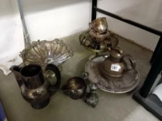 A good selection of old silver plate