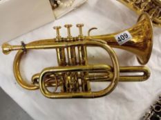 A brass cornet