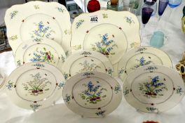 A good sandwich Tuscan set including 2 cake plates & 6 tea plates