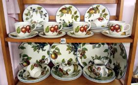 2 shelves of Staffordshire dinner & tea ware