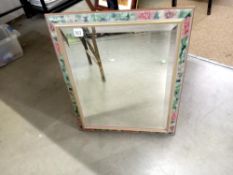 A mirror with flower painted frame COLLECT ONLY