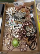 A quantity of costume jewellery etc.