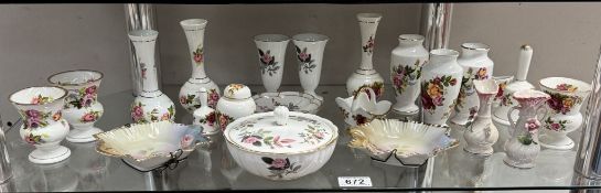 A Wedgwood Hathaway Rose & a quantity of Polly Anna floral china