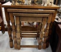 A nest of oak tables COLLECT ONLY