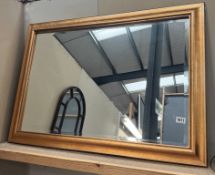 A large gilt frame bevel edge mirror 105 x 75cm COLLECT ONLY