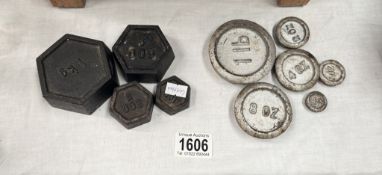 2 sets of cast iron weights