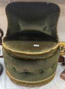 A green Draylon tub chair COLLECT ONLY