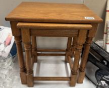 A oak set of 2 tables COLLECT ONLY