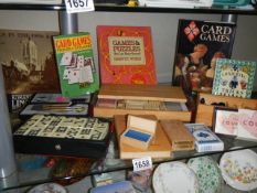 A mixed lot of old games including Chess, Dominoes etc.,